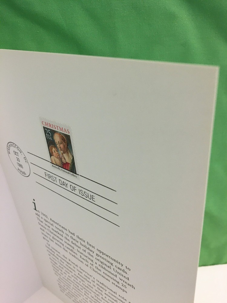 Christmas stamp, Botticelli, First Day of Issue Ceremony Program, 1988