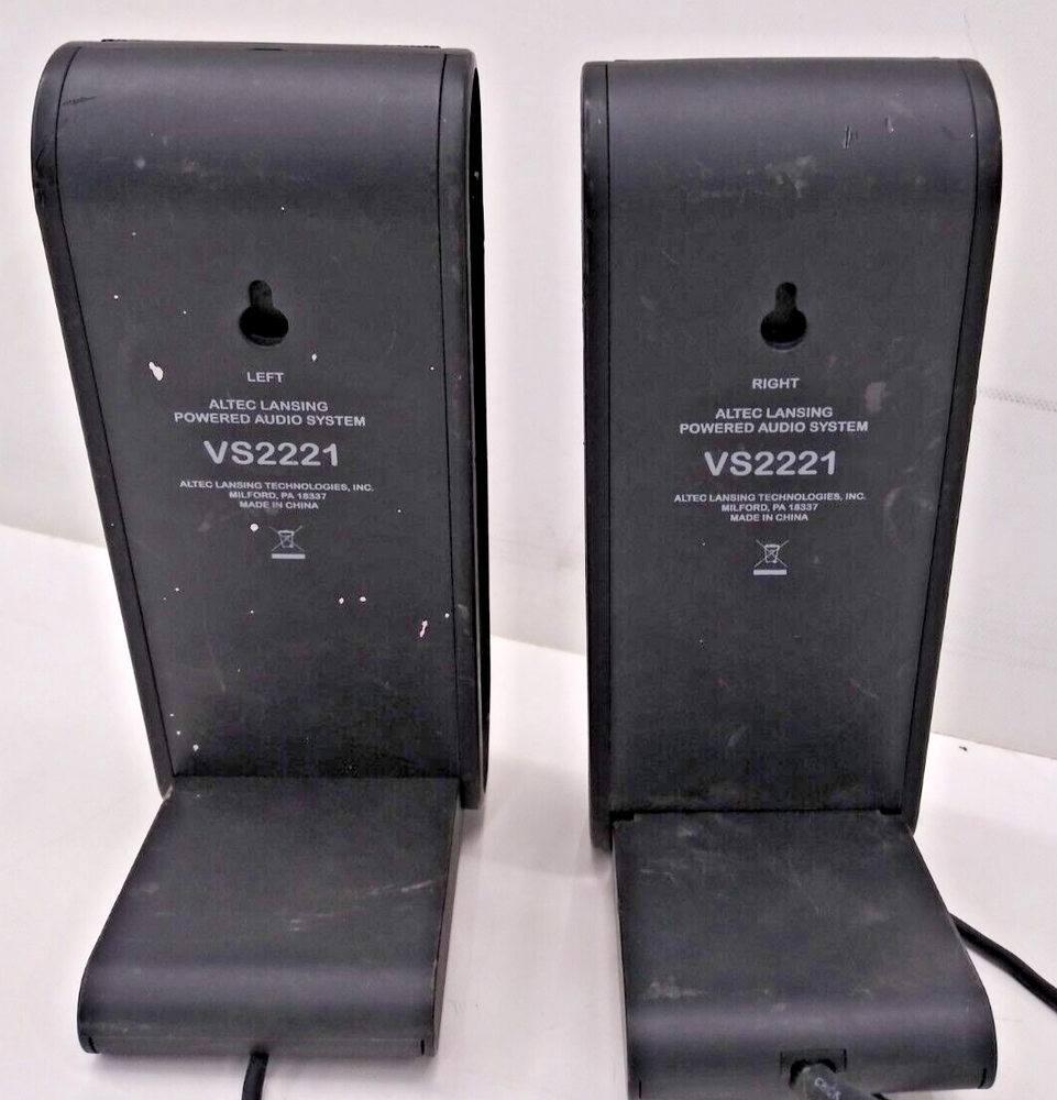 ALTEC LANSING VS2221 POWERED AUDIO SYSTEM LEFT RIGHT SPEAKERS ONLY
