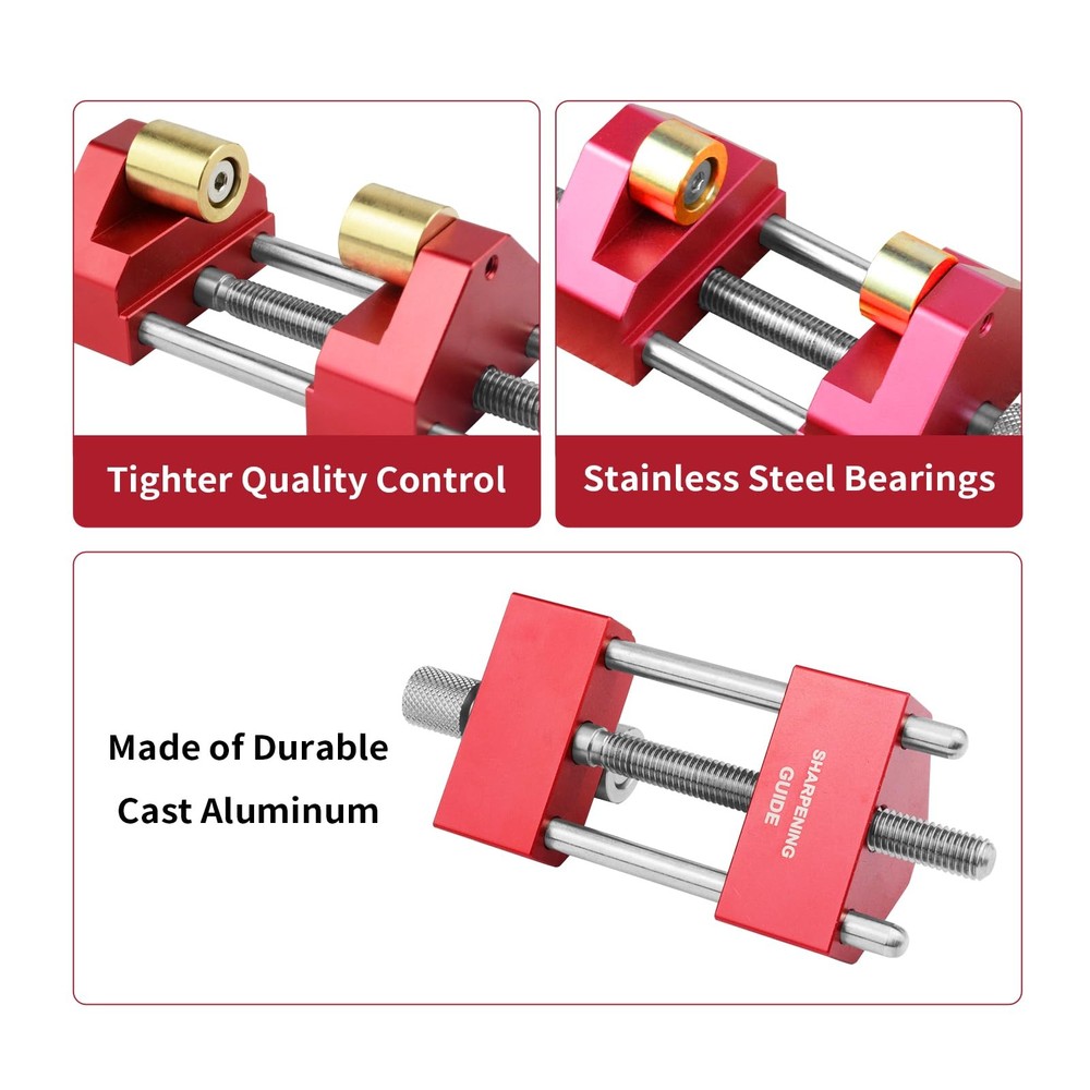 Wood Chisel Honing Guide System – Roller Sharpening Kit for Precise Angle Contro