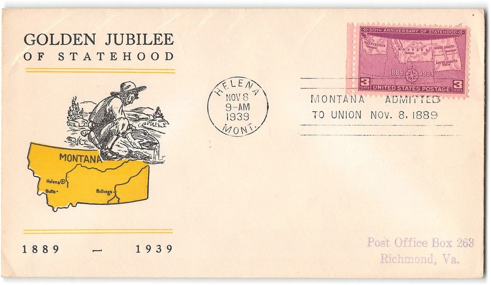 US #858 FDC, 1939