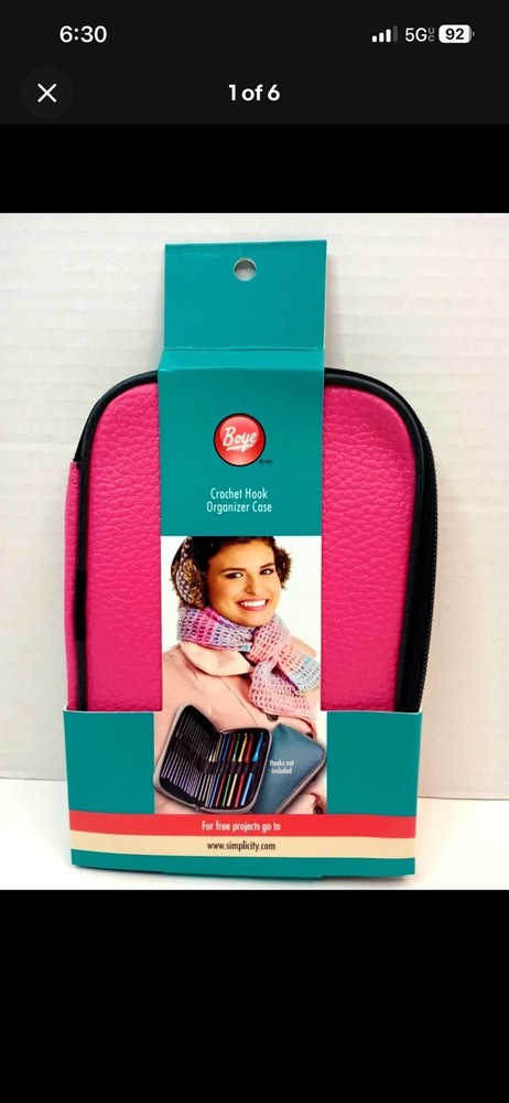 Boye Crochet Hook Organizer Case 7" x 5"