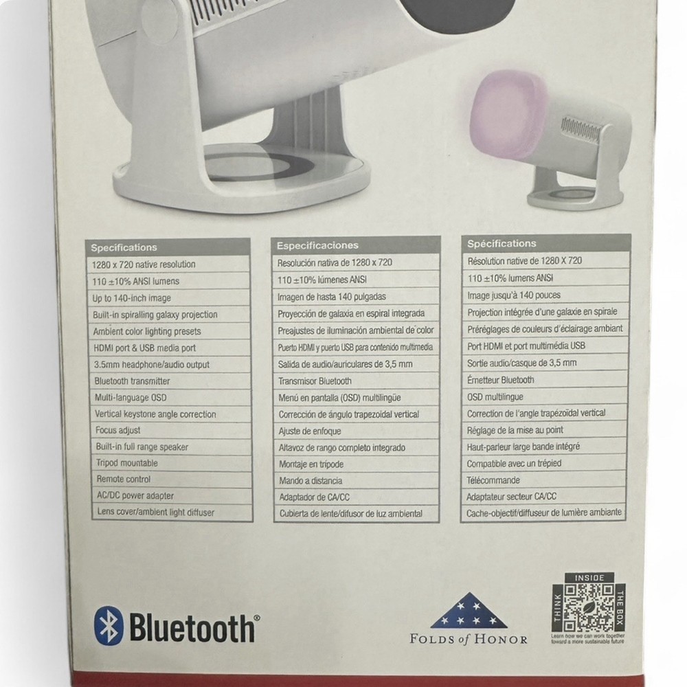 Brand New & Sealed GPX BEAM+ HD Projector with Bluetooth
