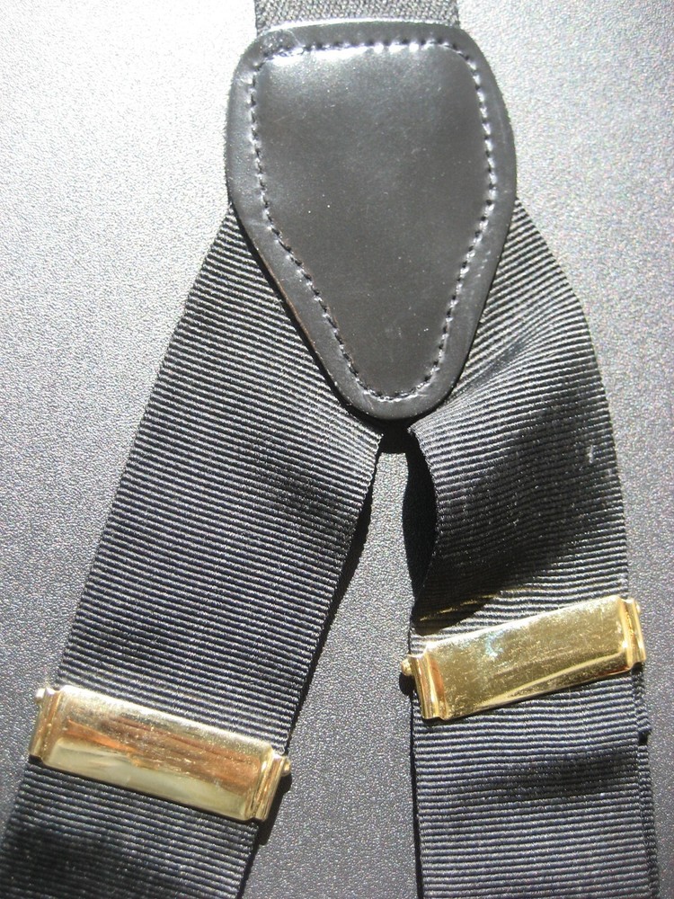 Suspenders CAS Germany Black Fabric/ Leather