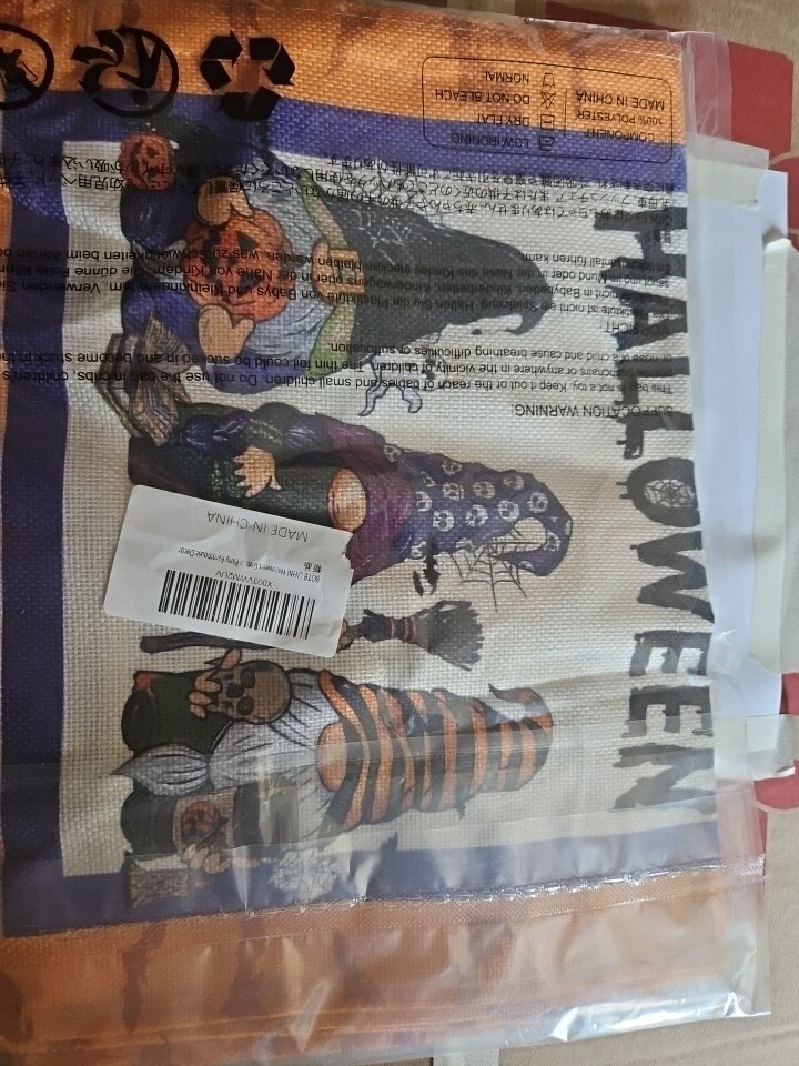 Happy Halloween Runner Gnomes Bats New