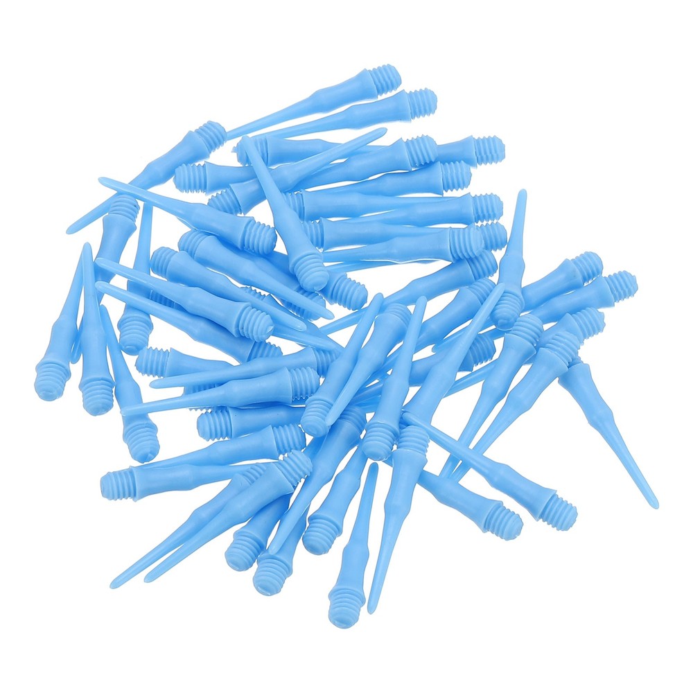 90Pcs 2BA Thread Plastic Soft Dart Tips Replacement Dart Accessories, Sky Blue