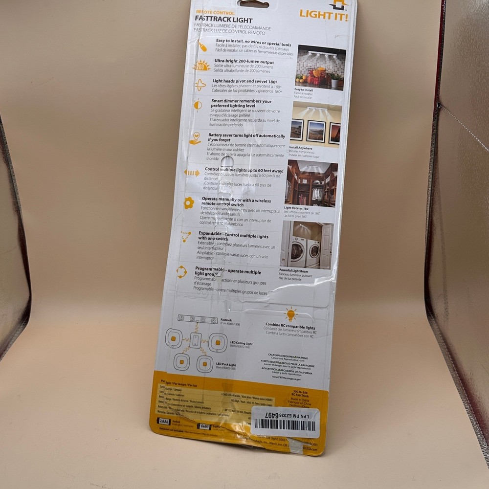 LIGHT IT! 30036-308 Wireless Remote Controlled LED Fastrack Set, White