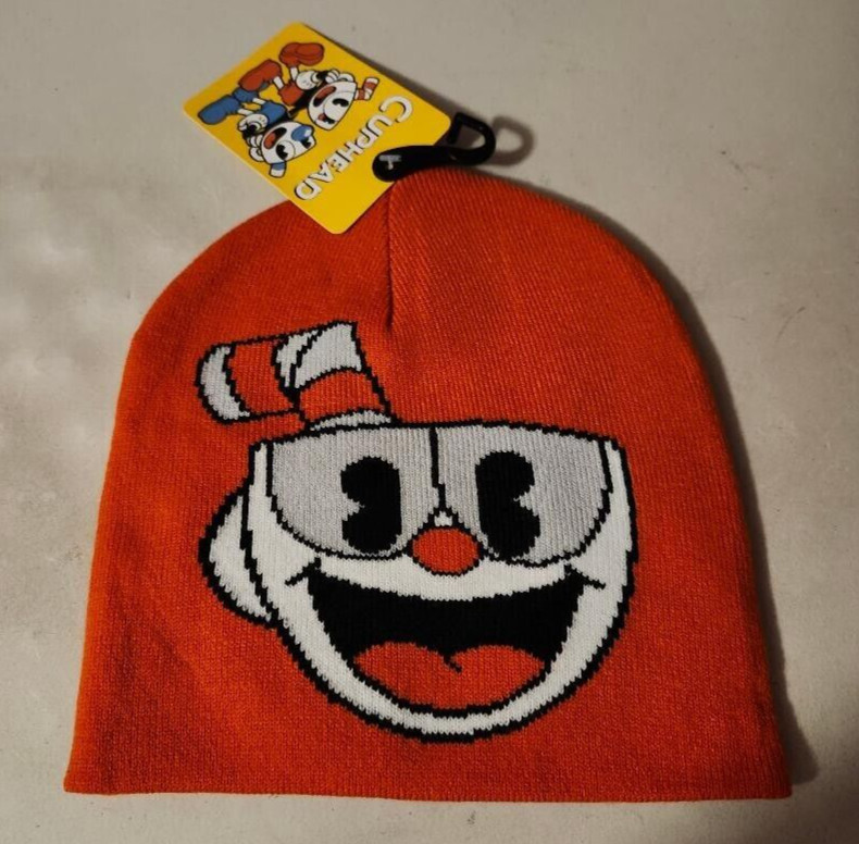 MWT -Red Cuphead Reversible Knit Hat featuring Cuphead/ one size fits most