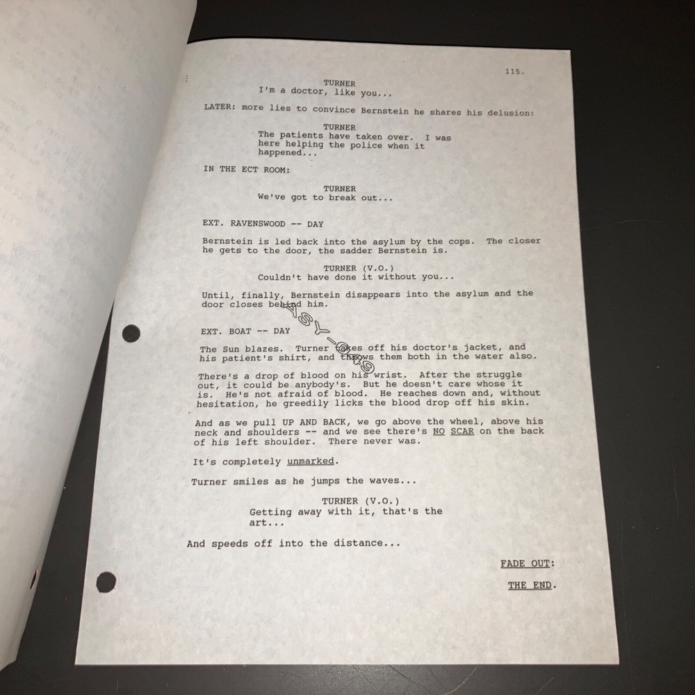 ASYLUM (10/20/98 Neil Moritz Unmade? Thriller Script Polish + COA!