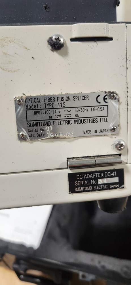 Sumitomo Type 41S Fusion Splicer.