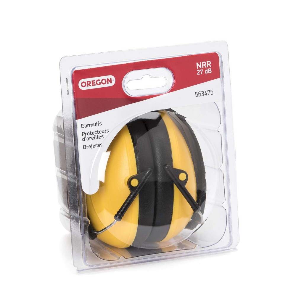 Adjustable Chainsaw Earmuffs Yellow Noise Reduction 27dB Comfortable Storage