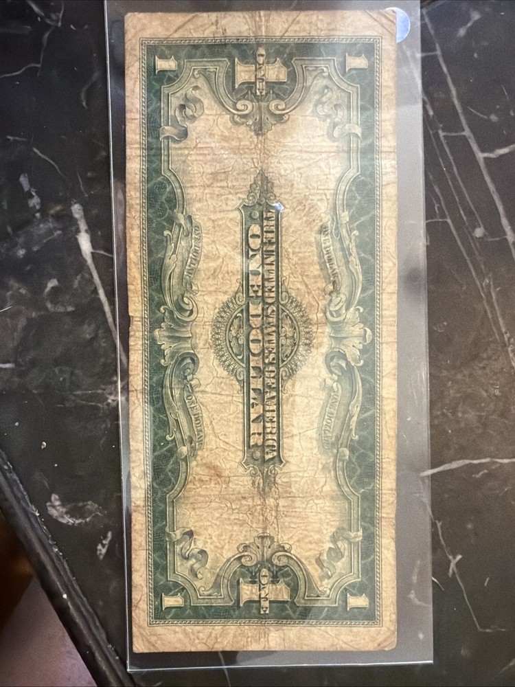 1923 One Dollar Bill Blue Seal $1 Note Sharp Silver Certificate