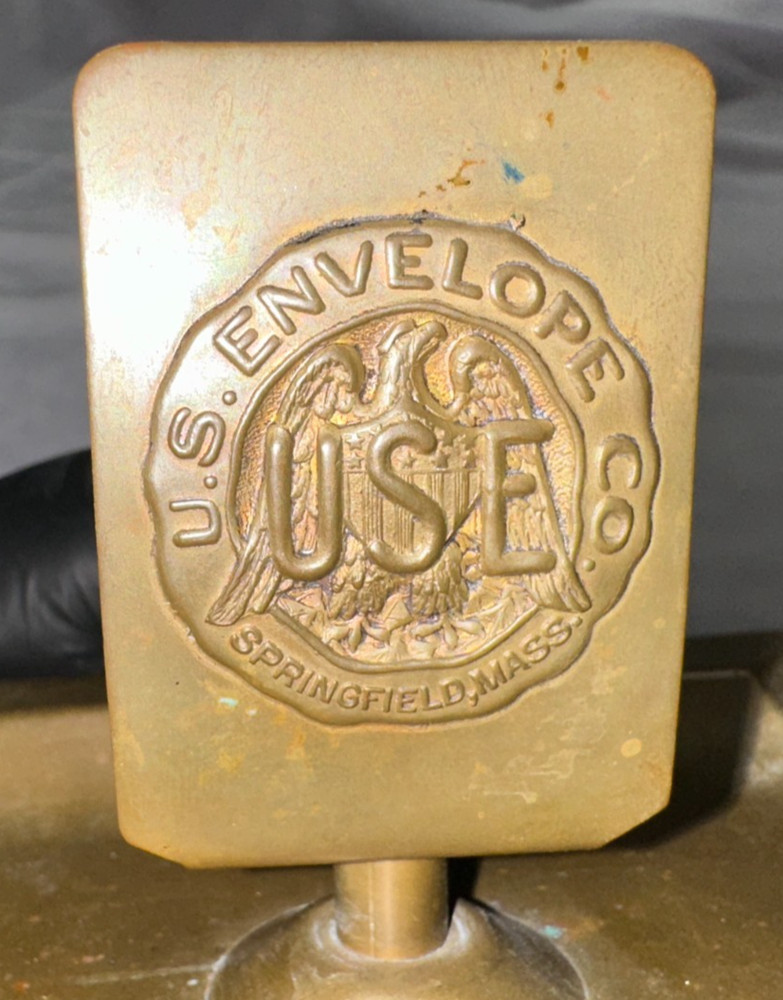 Bastian Bros. Solid Bronze USE Envelope Co. Match Holder Rochester NY - USED