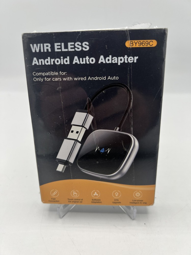 WIR ELESS Android Auto Wireless Adapter USB A/C for Wired AA Cars Android 11+