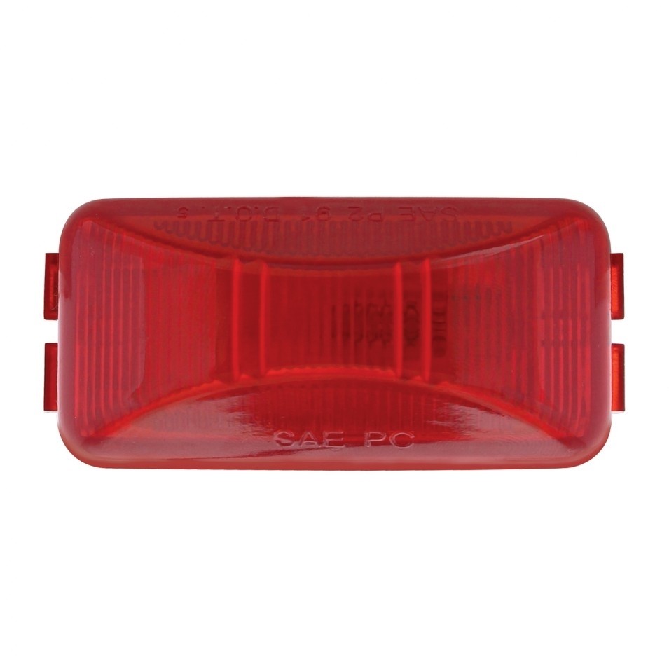 Rectangular Clearance/Marker Light Kit w/ Black Bracket - Red Lens