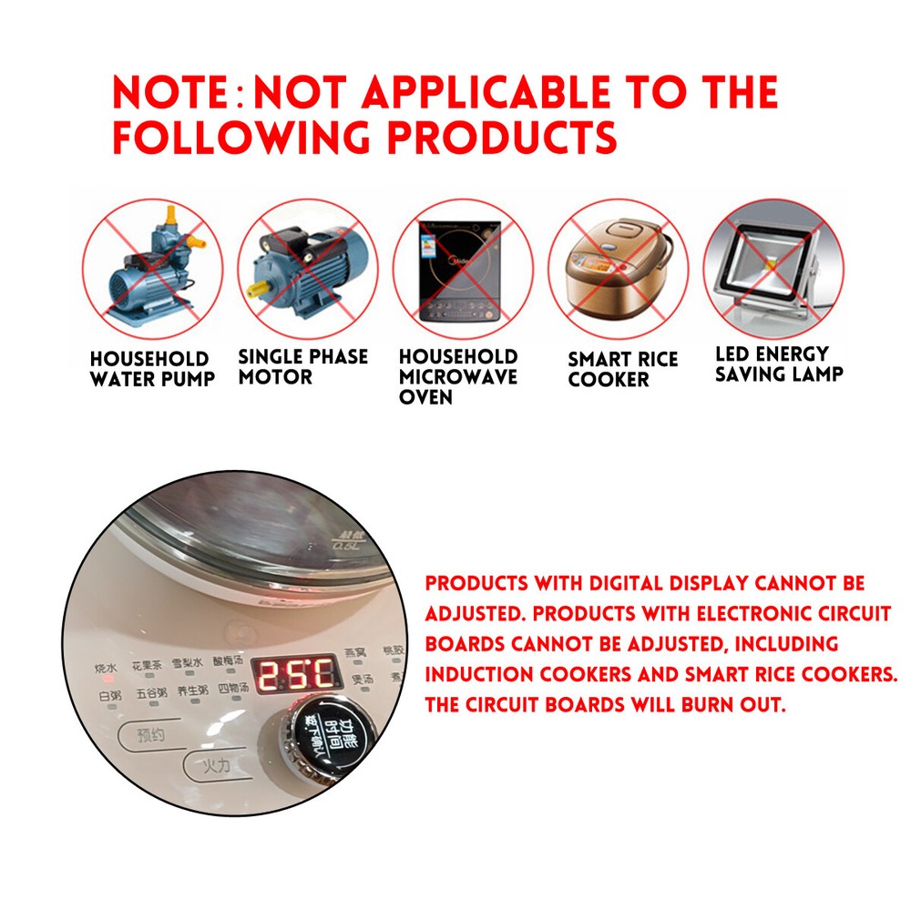 AC 220V 4000W Variable Voltage Regulator Speed Motor Fan Control Regulator