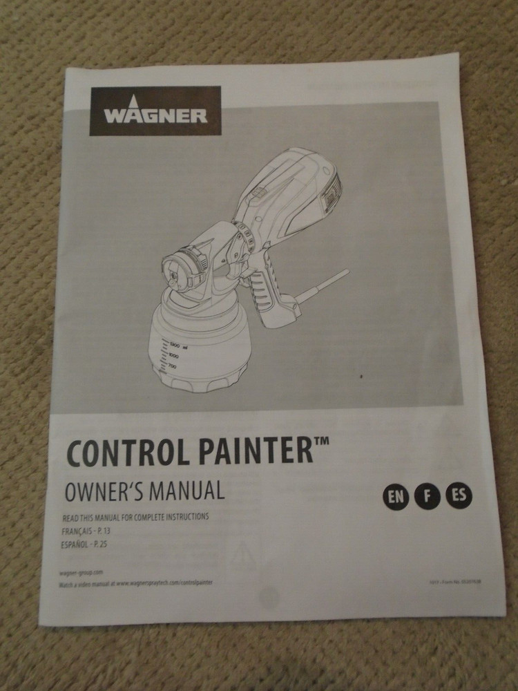 Wagner Control Painter Owners Manual 39 Pages GUC PB