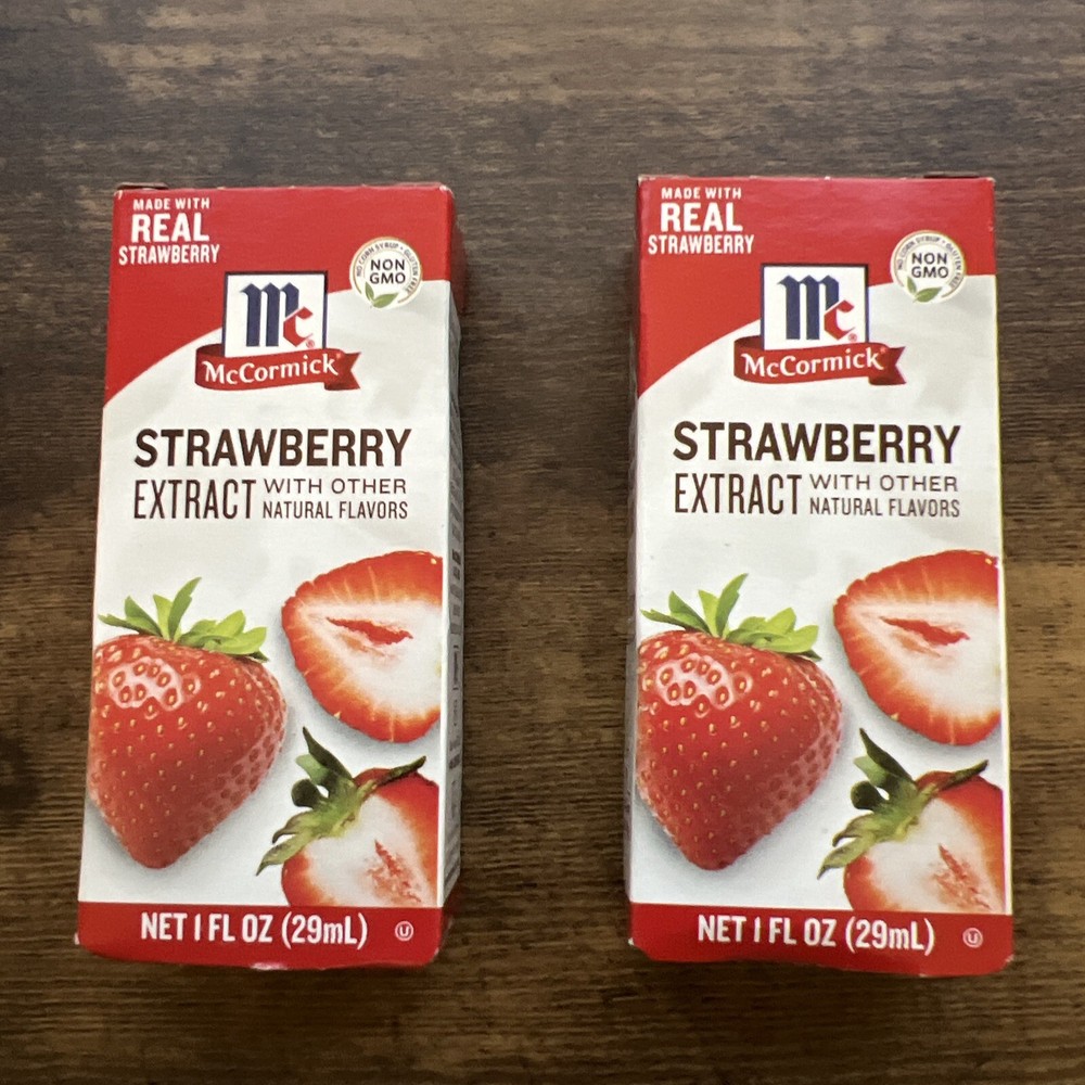 McCormick Strawberry Extract 2 Bottles 2 fl oz each