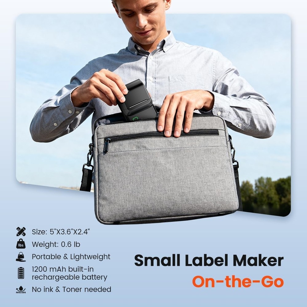 Phomemo M100 Label Maker Machine with Tape Portable Bluetooth Thermal Printer