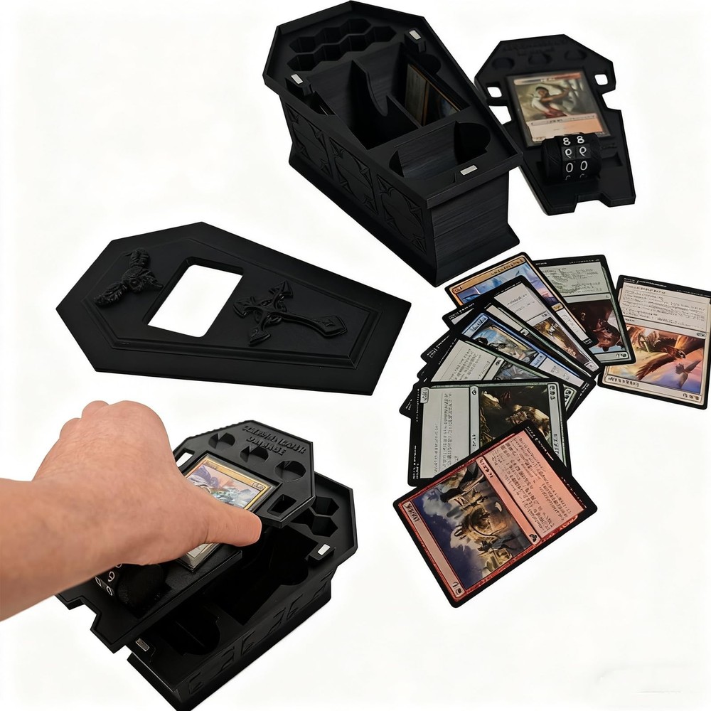 Premium Coffin Deck Box for MTG Commander, Vampire Edgar Markov Deck Box with...