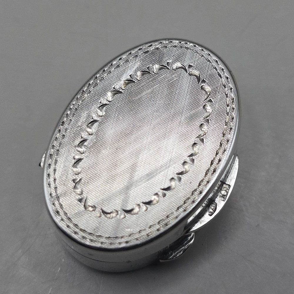 Antique Continental 800 Silver Pill Box Snuff Box