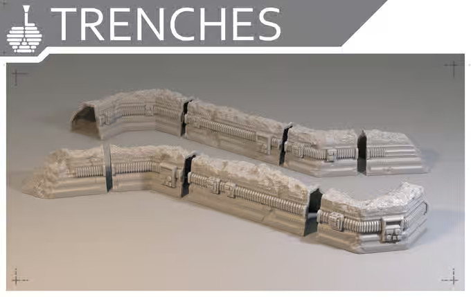 Trench Set for 28mm Legion Sci-fi Tabletop Terrain