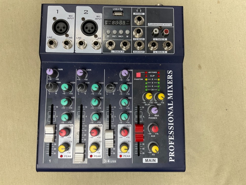 Professional Audio Mixer Sound Board Console System Interface 4 Channel Digital