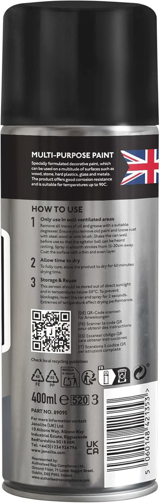 Chrome Spray Paint 400ml Smooth Multi-Surface Finish for Metal Plastic