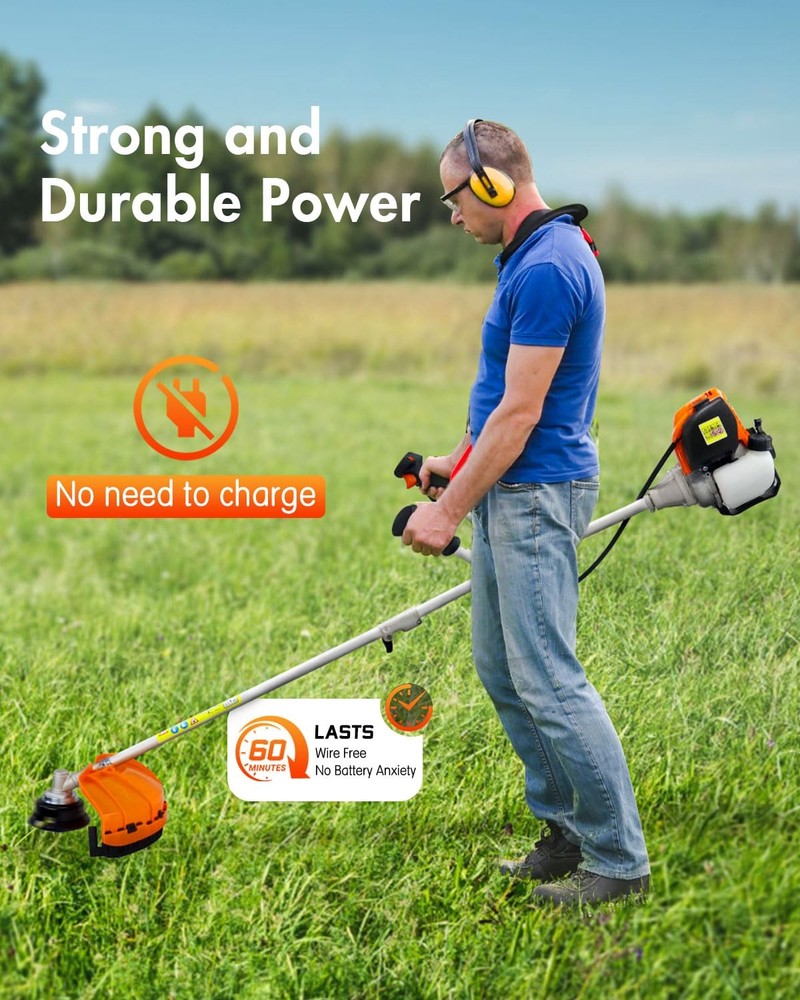 NEOTEC 31cc 17" Gas Weed Eater/Wacker 4-Cycle 4 in 1 String Trimmer/Edger