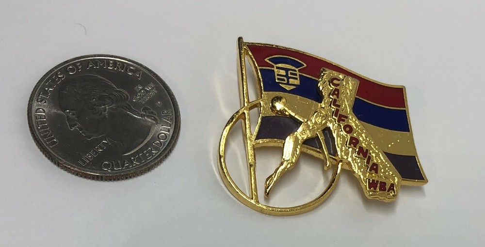 California WBA Bowling Flag Pin