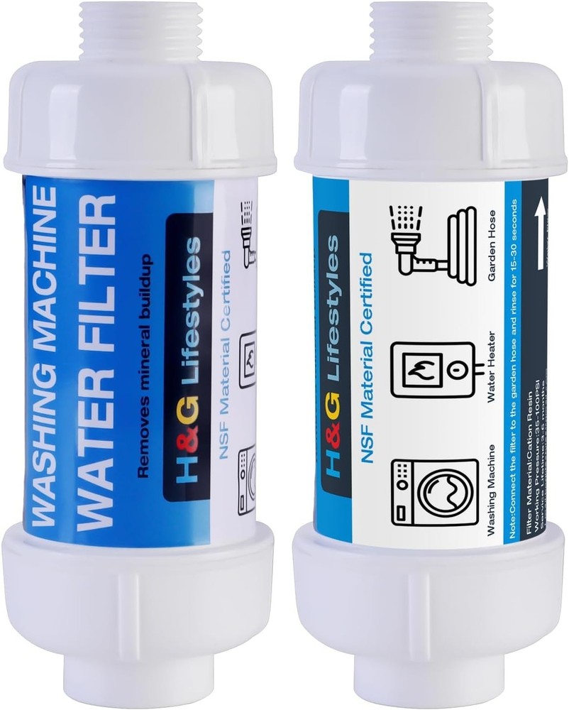 2PCS  Inline Sediment Anti-Scale Filter Water Hose Filter Reduce Water Hardnes