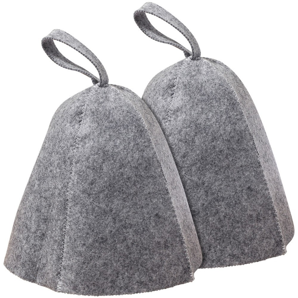 2pcs Felt Sauna Hat Thickened Comfortable Shower Hat Lightweight Indoor Sauna