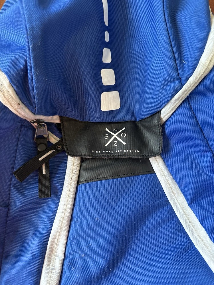 Nike Quad Zip System Blue Baseball Softball Backpack Adjustable Strap Polyester