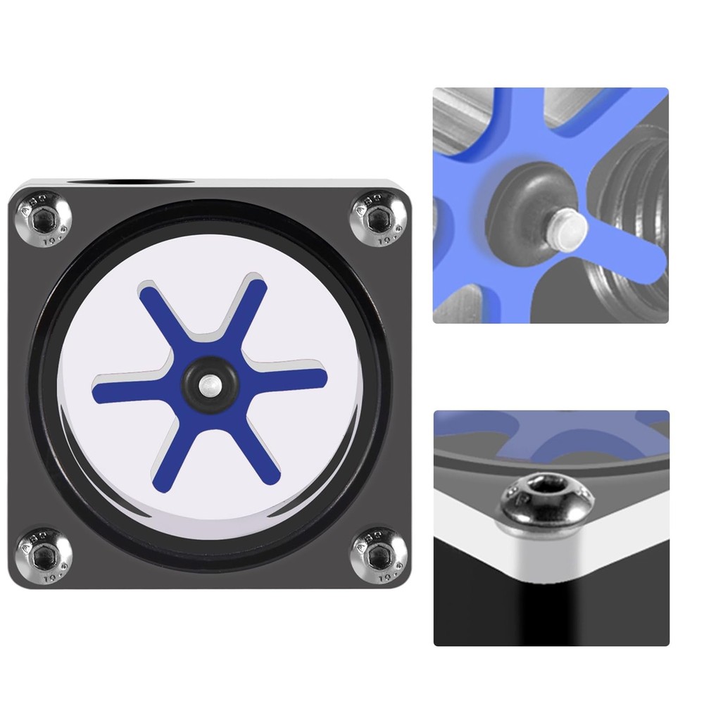 Flow Meter Indicator for PC Water Cooling System, G1/4 Threaded 6 Impeller 3 ...