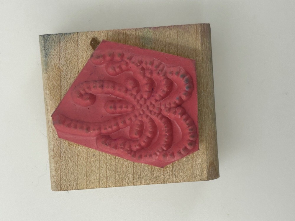 Stampscapes Design Co Wood Mounted Rubber Stamp Abstract Curly Pattern