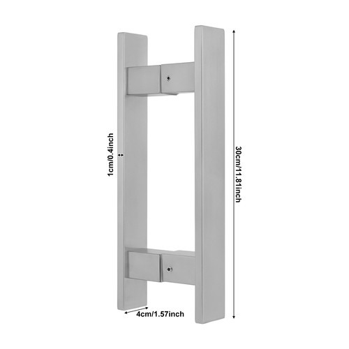 304 Stainless Steel Sliding Door Handle, Double Sided Push Pull Door Handle
