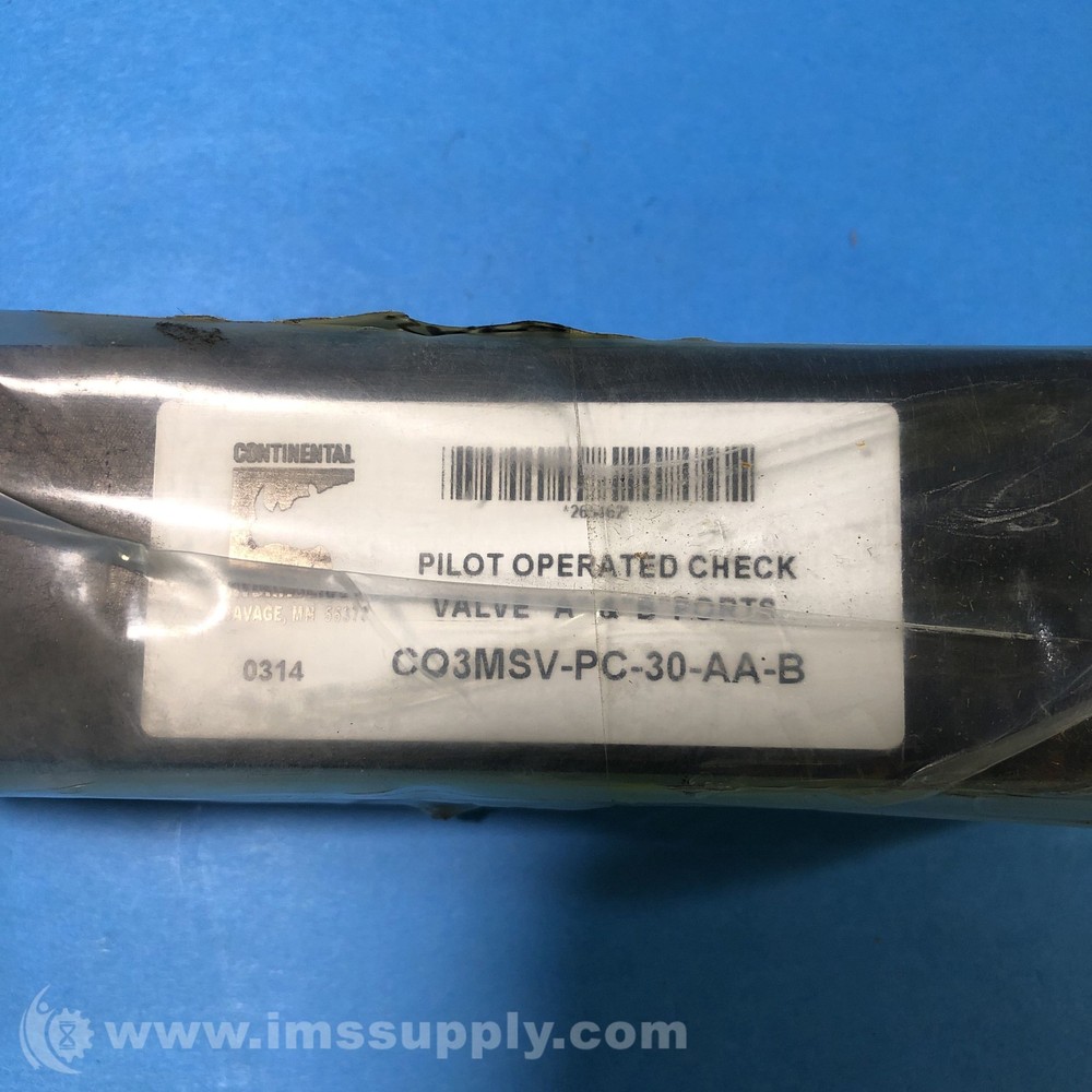 Continental Hydraulics 1609Y2000 Pilot Operated Check Valve FNFP