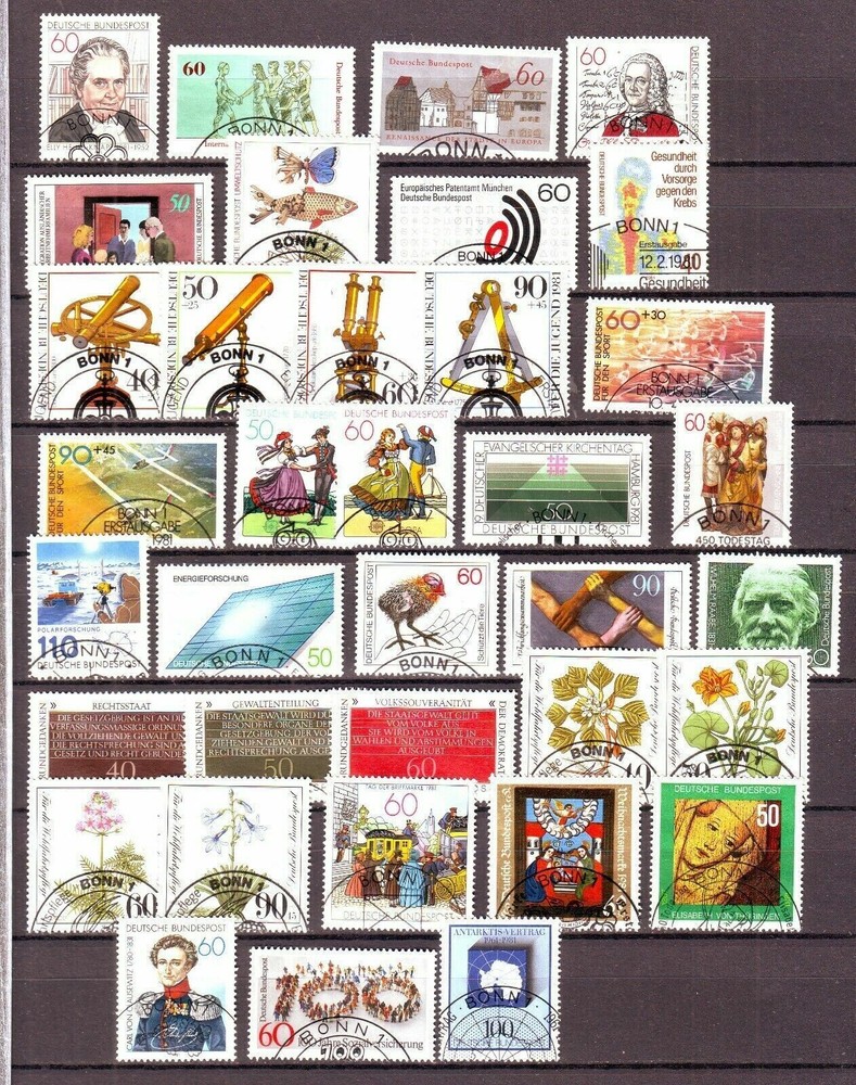 Germany, 1981 full year set, 36v, used