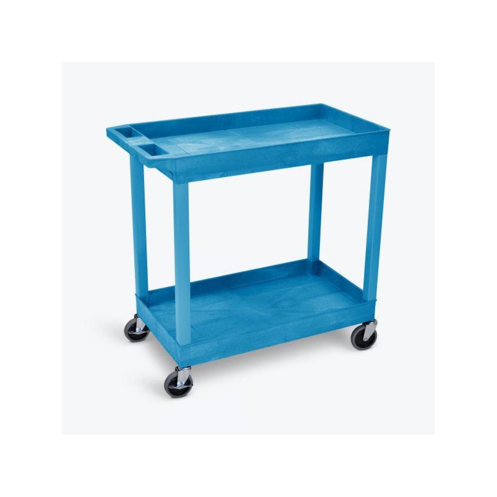 Blue 18X32 2 Tub Cart