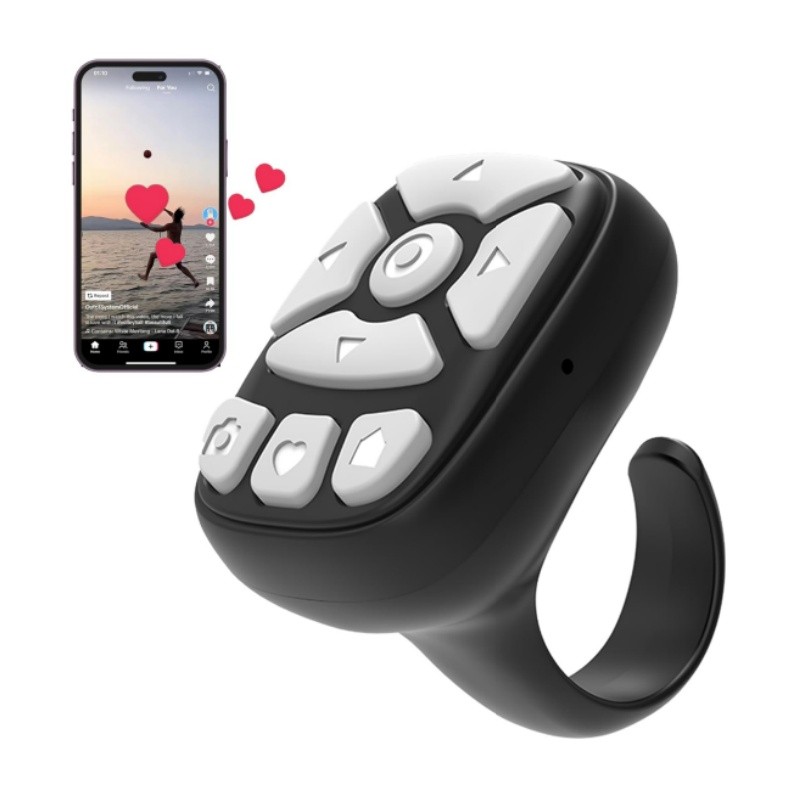 Scrolling Ring – 8-Button Finger Tip Wireless Remote, with Camera Remote Shutter