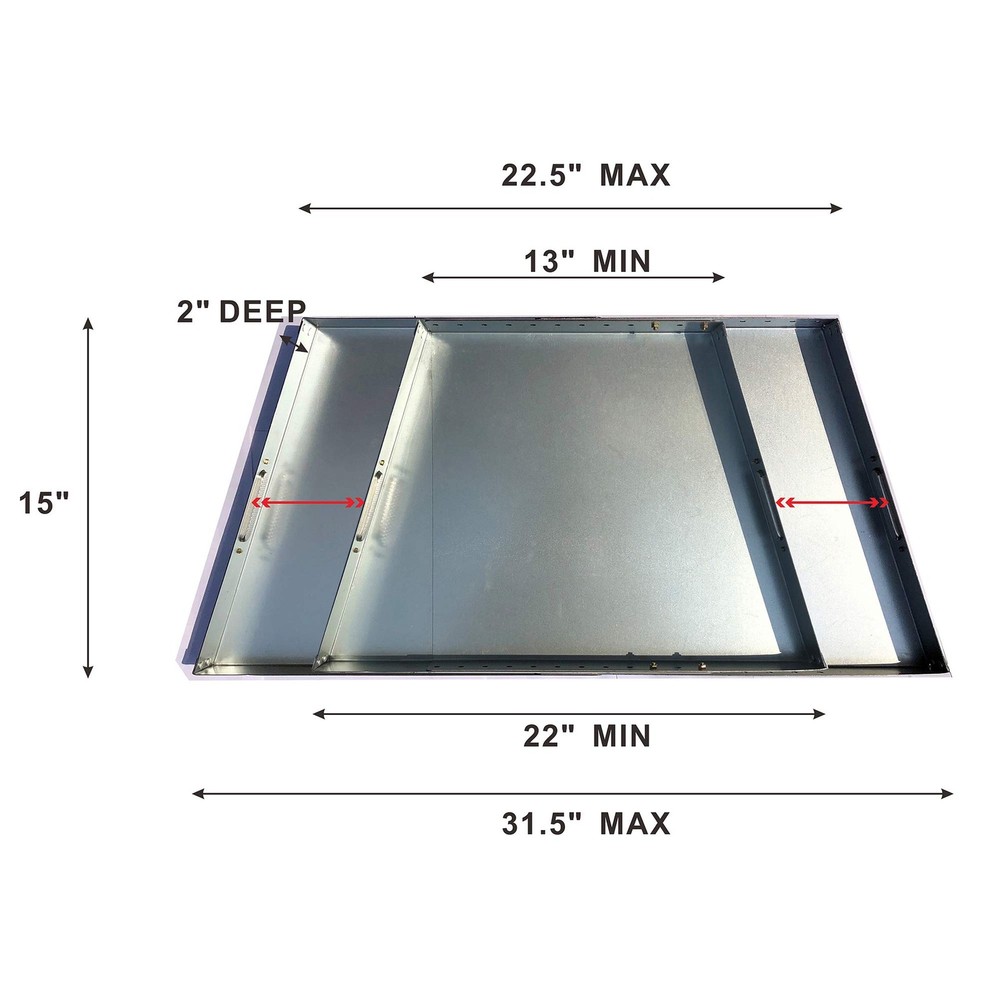Fireplace Tray - Expandable/Adjustable Ash Pan