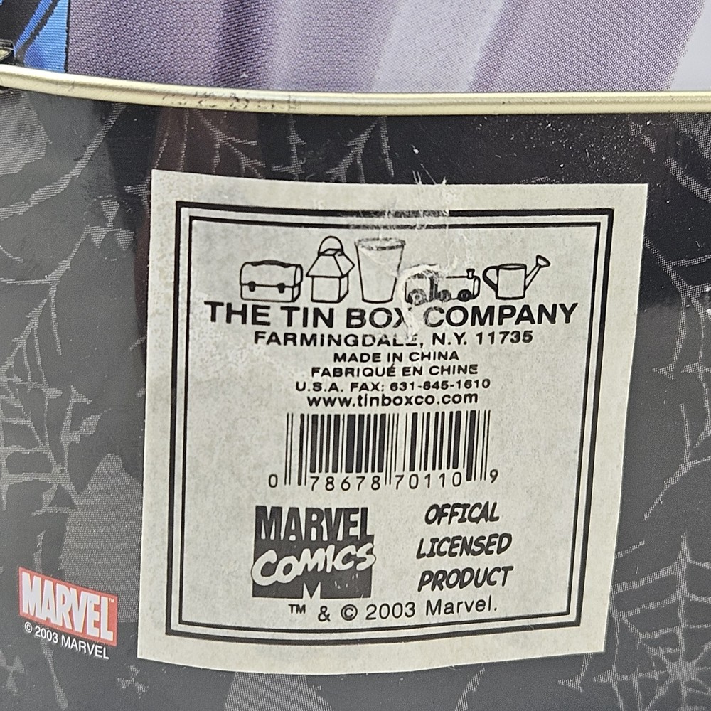 Vintage Spider Man Lunch Box Tin Comic Toy Game 2003