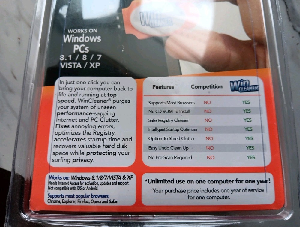 Win Cleaner One Click Professional USB Computer Clean Repair For PC Laptop