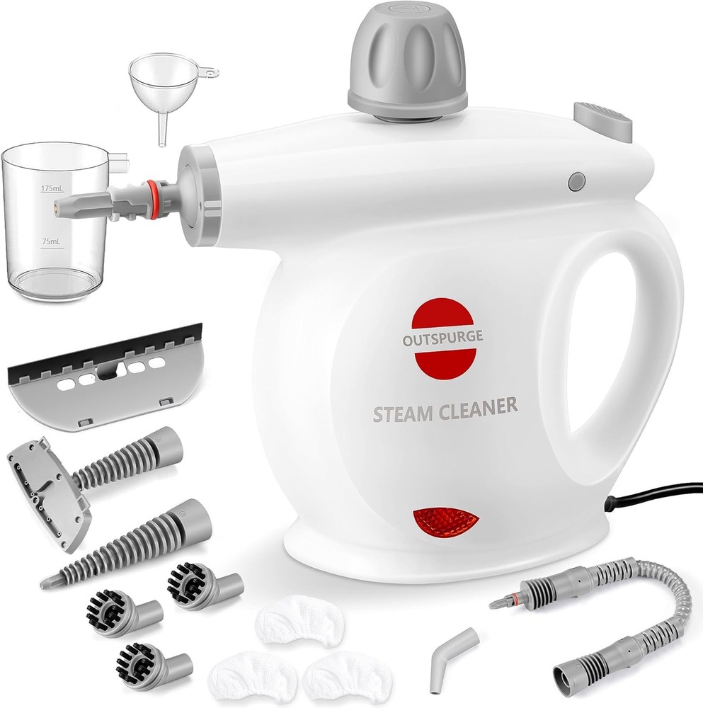 Handheld steam cleaner, high-pressure multi-surface steam jet