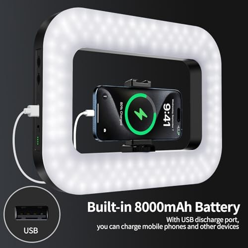 Cell Phone Light for Video Recording, Handheld Phone Stabilizer with Universal