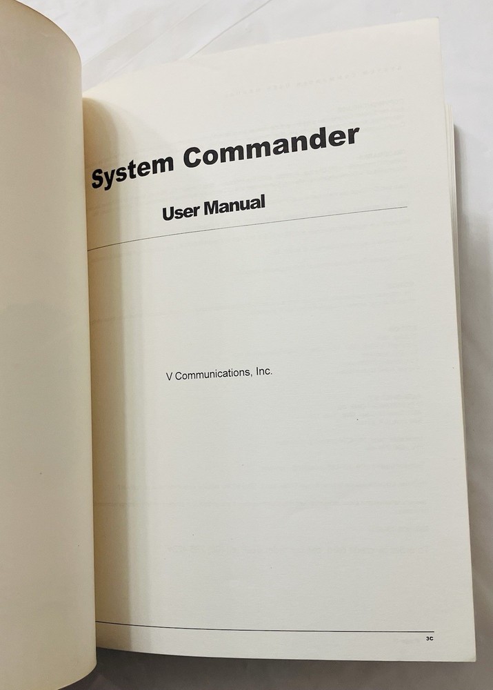 Original System Commander User Manual VCOM Partitioning Guide Windows Linux 1996