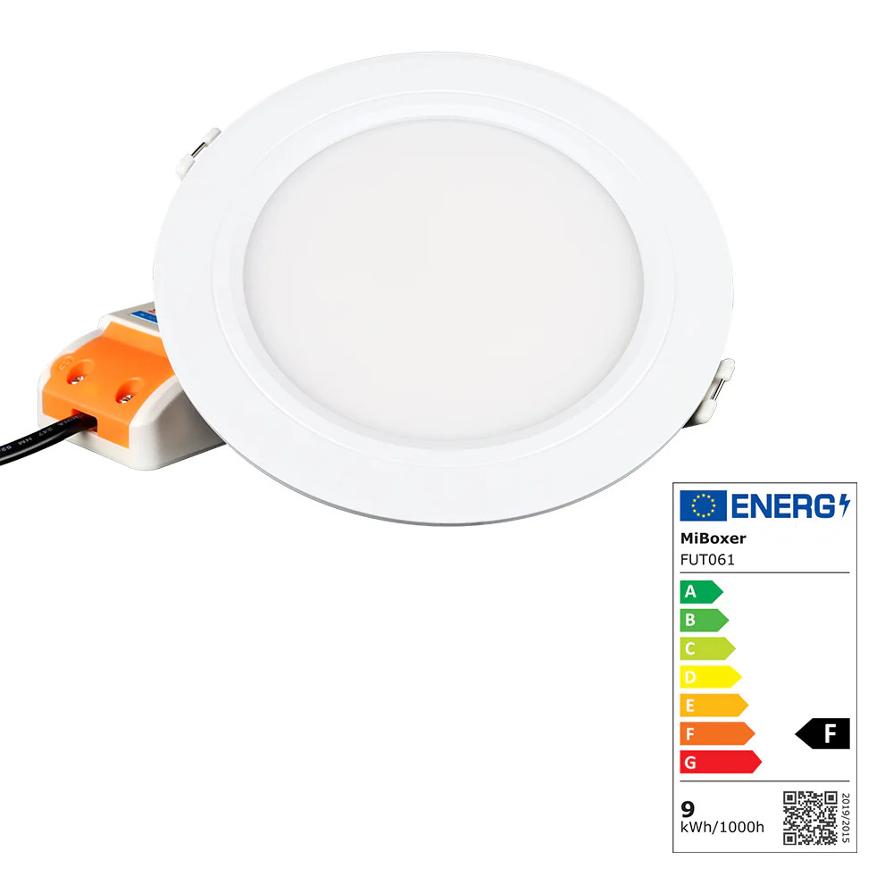 Miboxer 9W Rgb+Cct Led Downlight, 2.4G Rf White Dimmable Ceiling Light