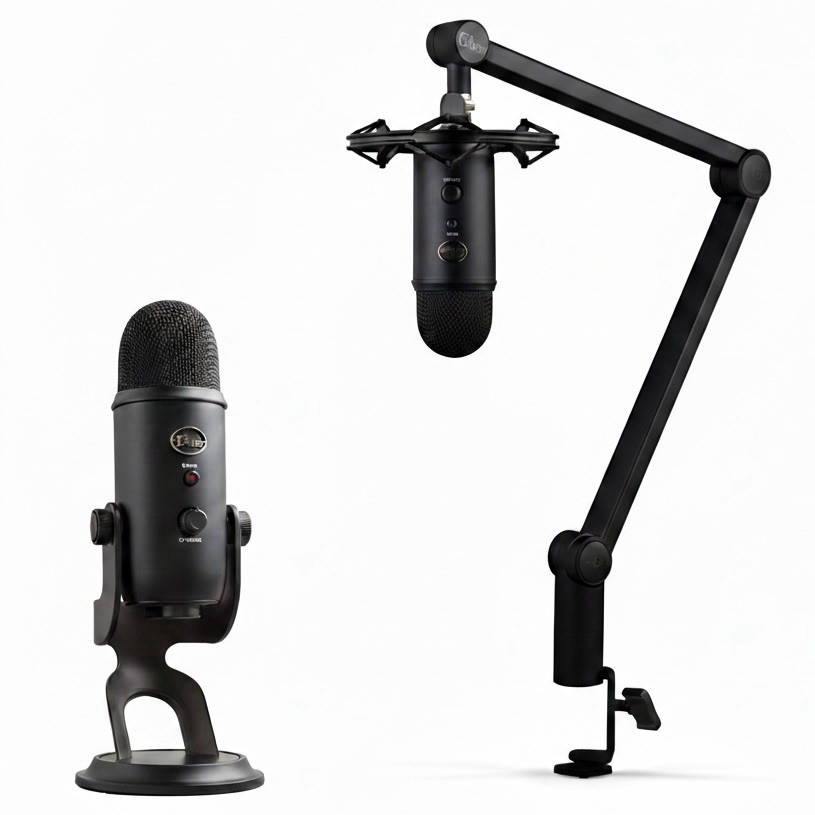 Blue Yeti USB Microphone + Blue Compass Boom Arm - Complete Professional Bundle