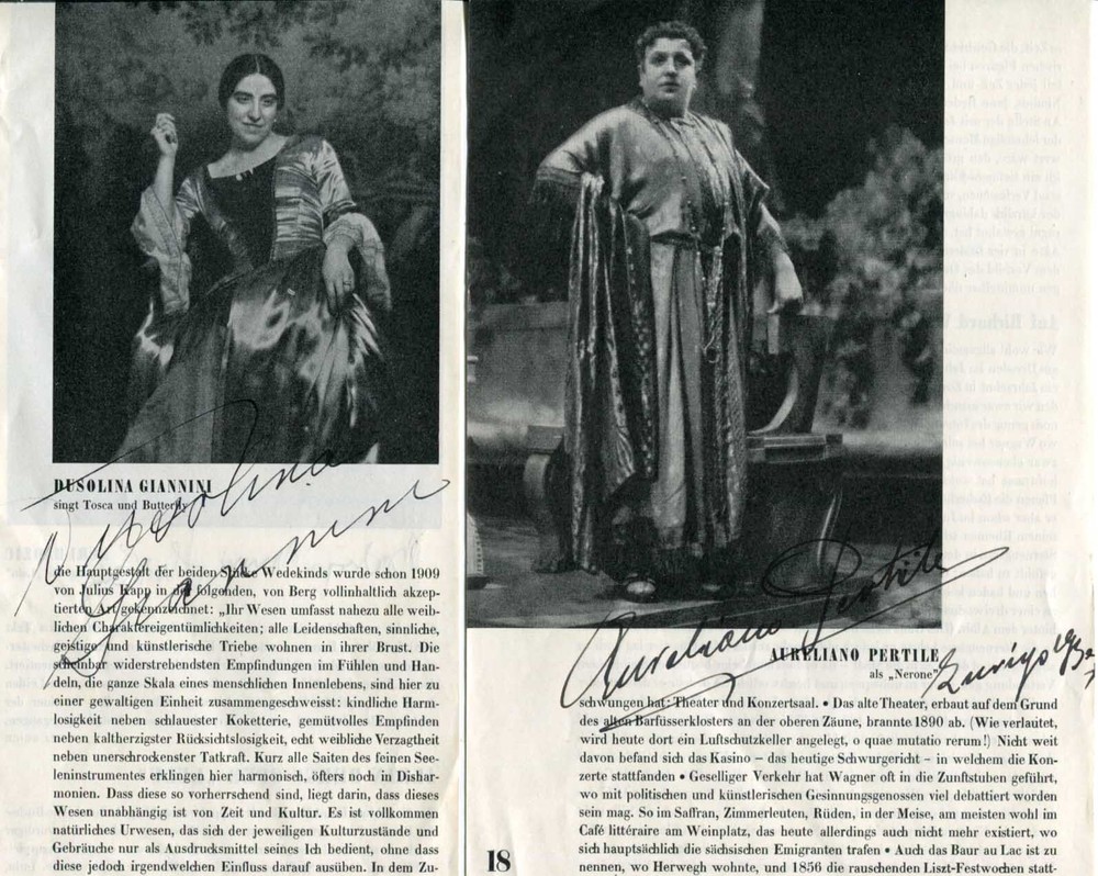 Tenors & Sopranos Autographs
