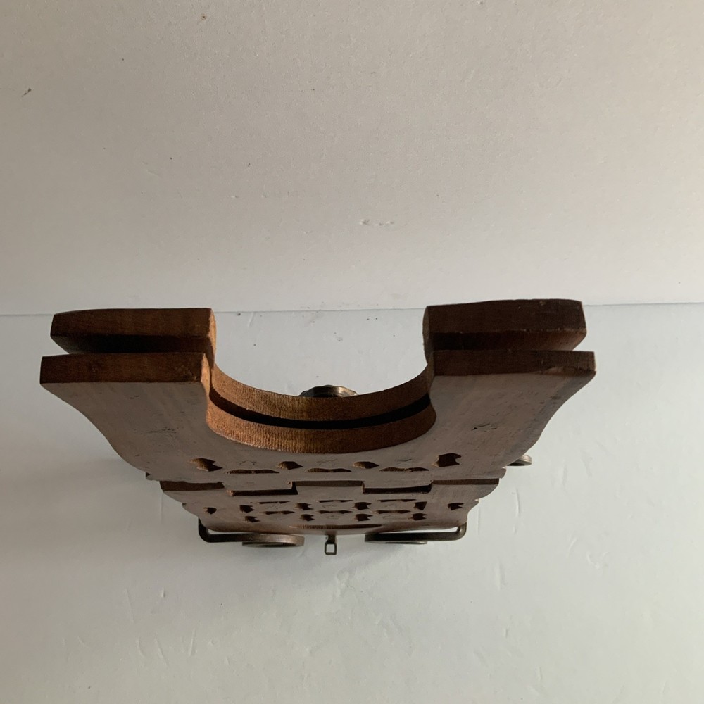 Wood Hand Craved Folding Hinged Book Stand