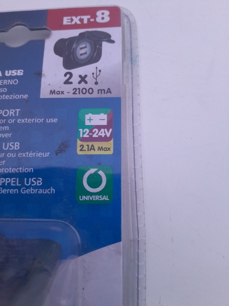 Double USB Socket Lampa Ext-8 Flush Mount 12/24V